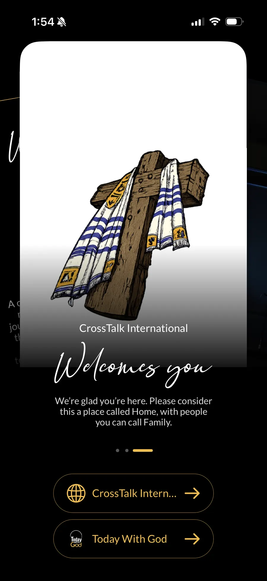 Church notifications inside Today With God