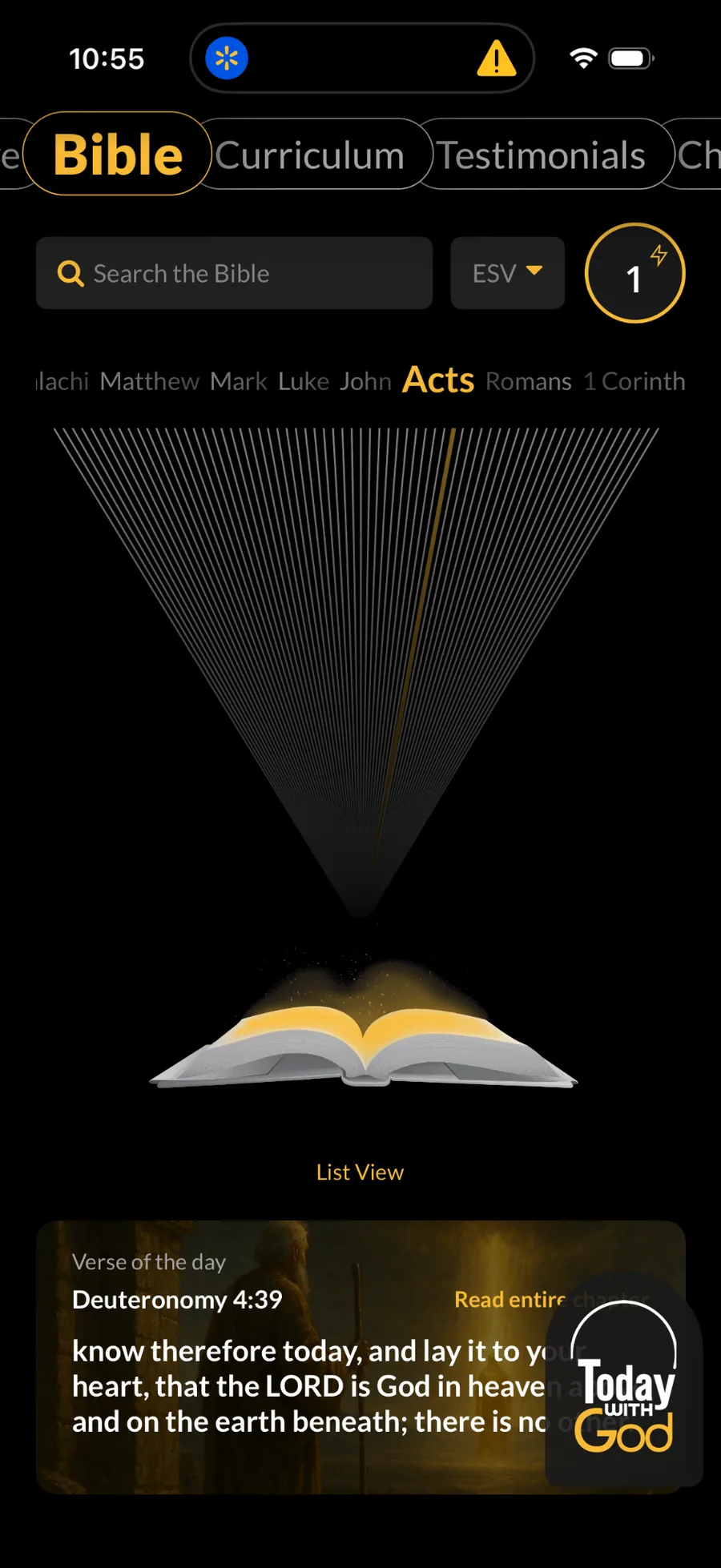 Bible interface