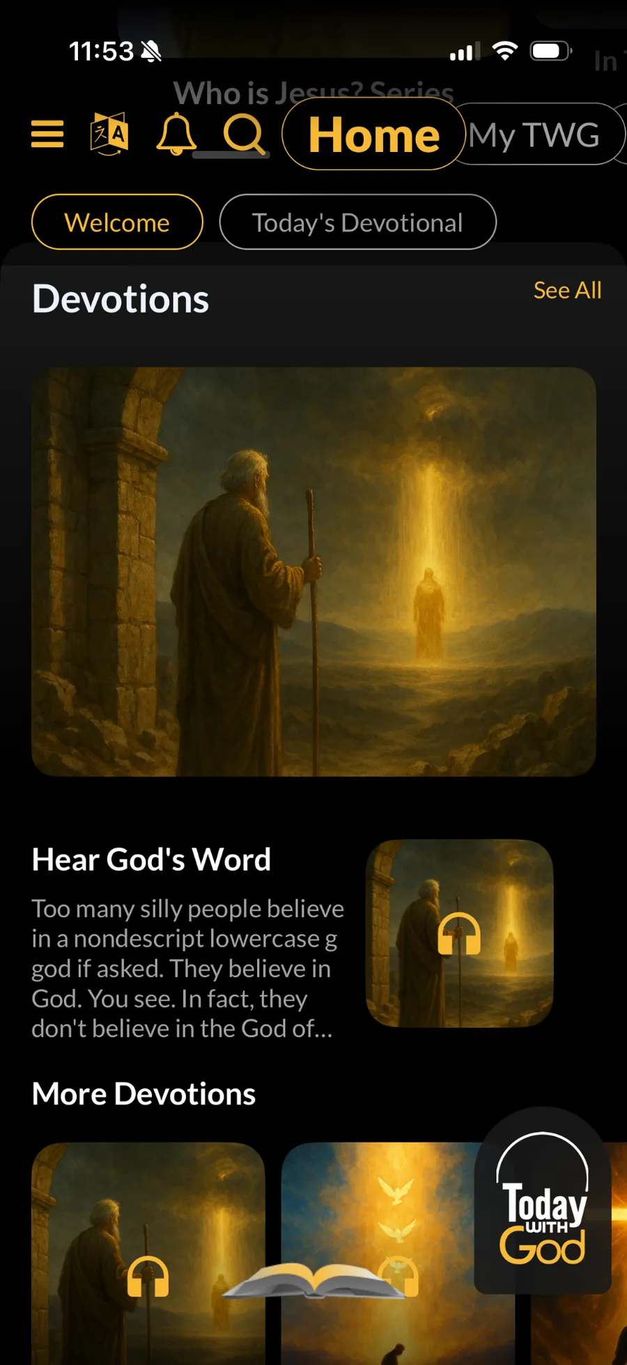 Devotions area