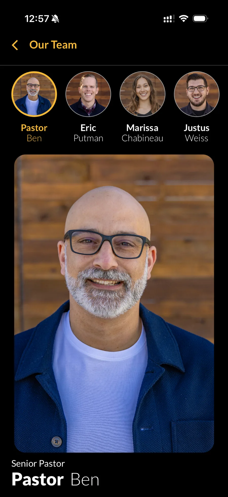 Individual staff profile