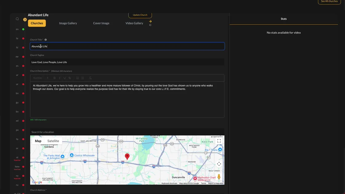 CMS training screen for Set up your organization profile