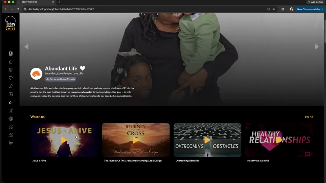 CMS training screen for Select a featured video