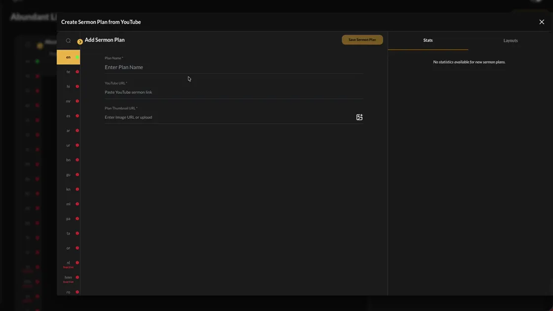 CMS training screen for Build a sermon plan from a video