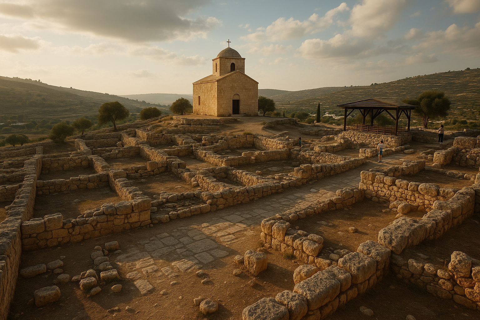 Ancient ruins and landscape of Shiloh, historic site of Israel’s Tabernacle and Samuel’s calling