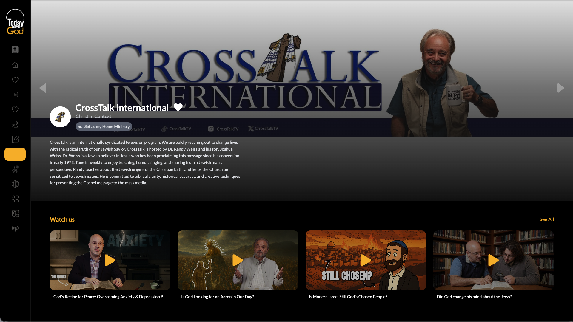 Today With God web experience