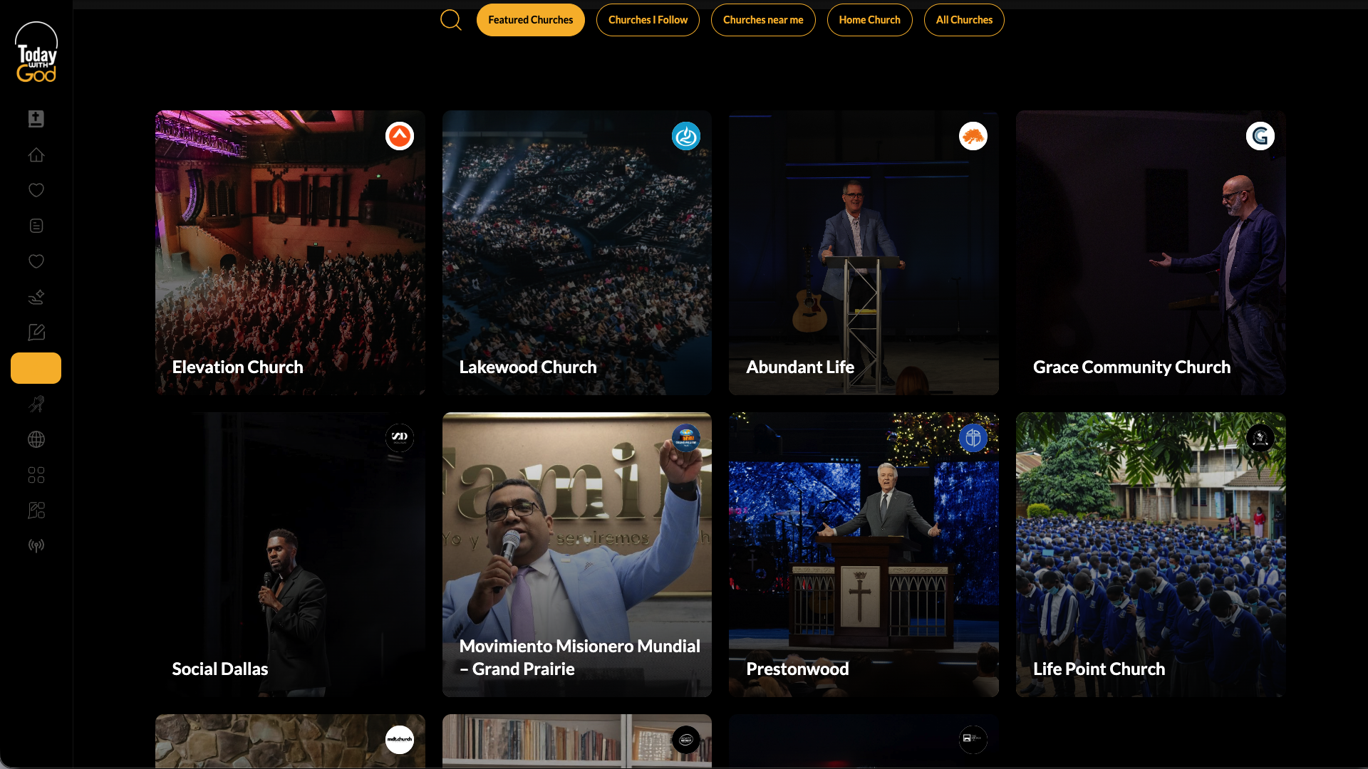 Churches on Today With God web